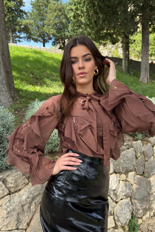 Romantic Lace Ruffle Shirt