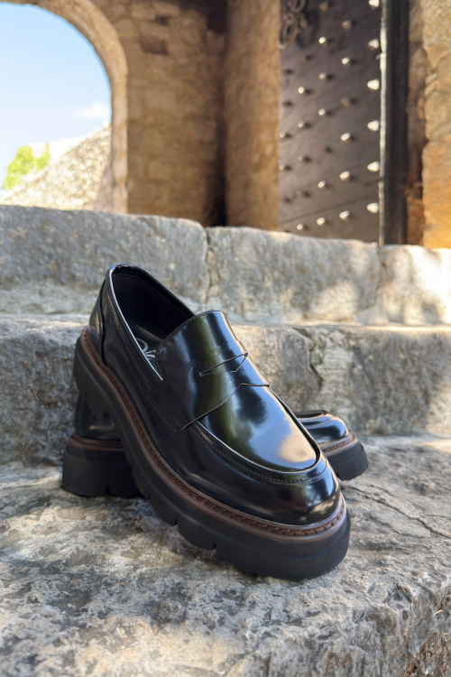 Chunky Patent Loafers