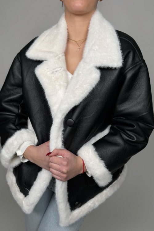 Jakna White Trim Fur