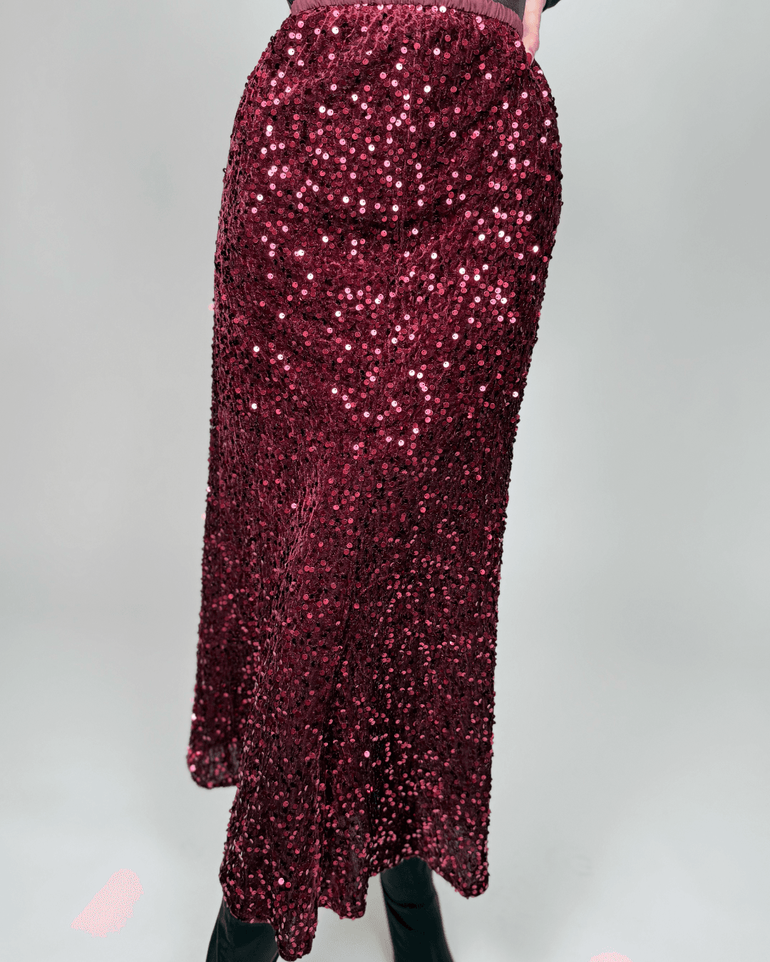 "Suknja Red Sparkle – crvena šljokičasta suknja"