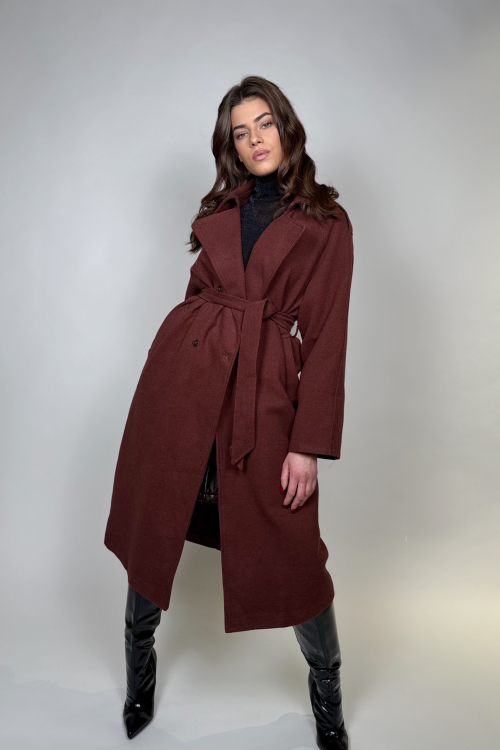Kaput Belted Bordeaux