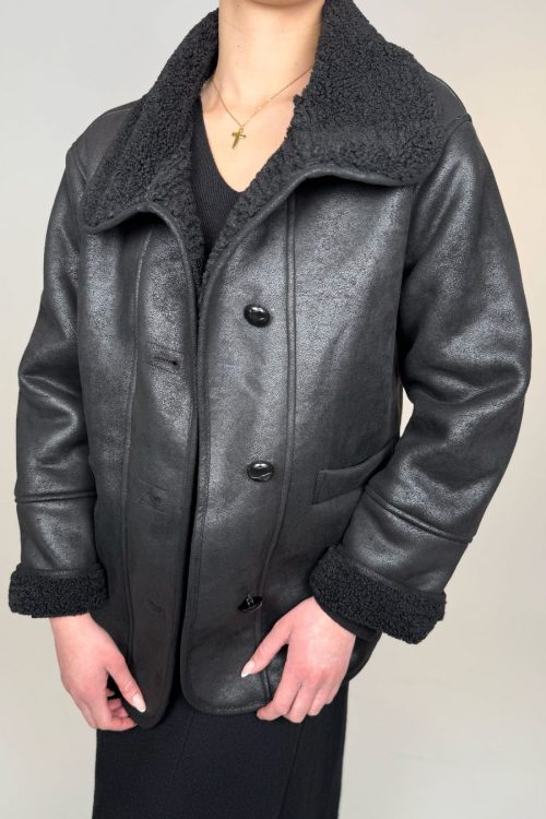 Jakna Winter Black Fur-Lined