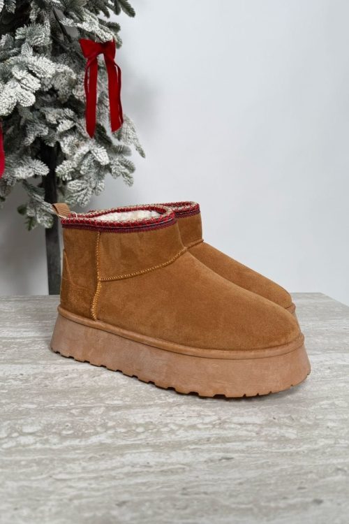 Čizmice Cozy Brown Winter Plush