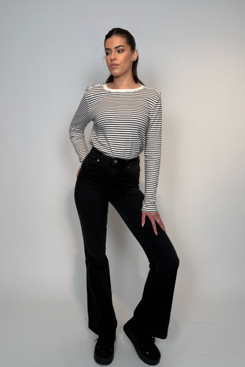 Hlače Black Flare Fit