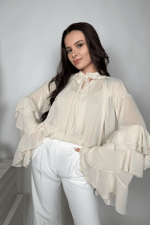 Košulja bež Modern Muse Blouse