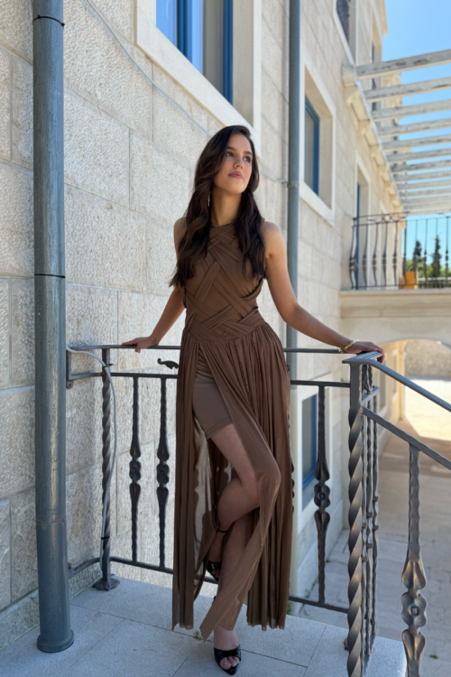 Haljina Chocolate Pleated Maxi
