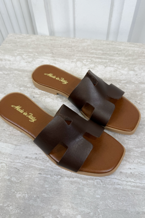 Sandale Brown Leather Essence