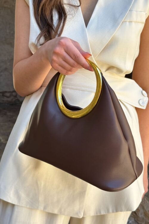 Torba Chocolate Gold Handle